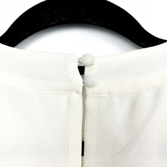 Sloane & Sadie Sleeveless White Beaded Blouse - Picture 9 of 10